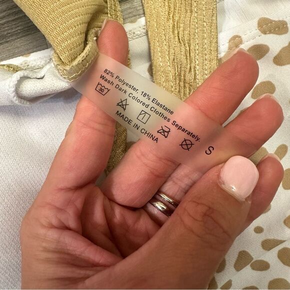 SHEIN Rib Knit Cut-out One Shoulder One Piece Swimsuit size Small - Picture 5 of 6